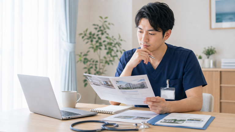 ブランクから復帰する看護師が書類選考の準備をする様子