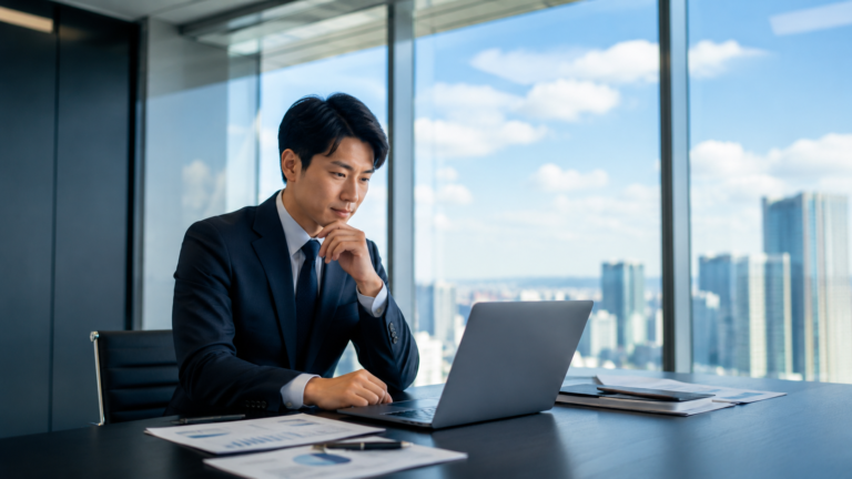 アクセンチュアの年収と役職別給与を確認するビジネスパーソン