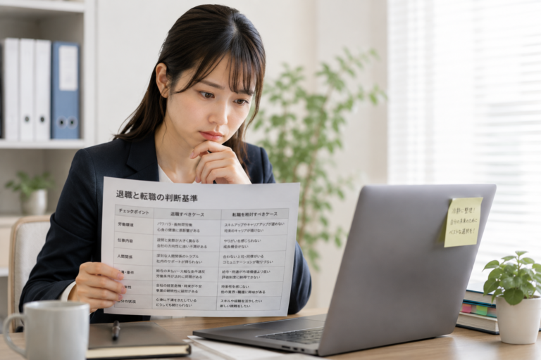 入社後に残業が多く求人と違うと悩み労働条件を確認する会社員