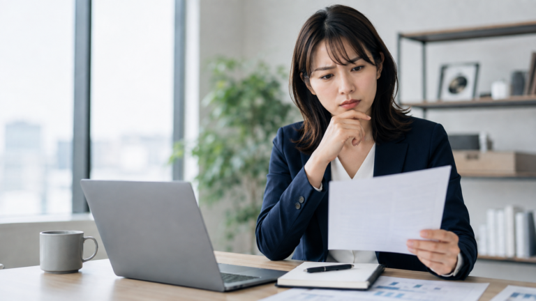 入社直後のパワハラに悩み上司の言動を記録して相談方法を考える会社員